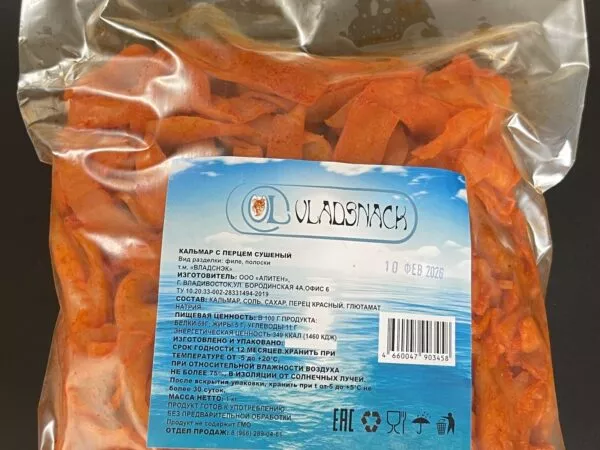 Кальмар с перцем сушеный